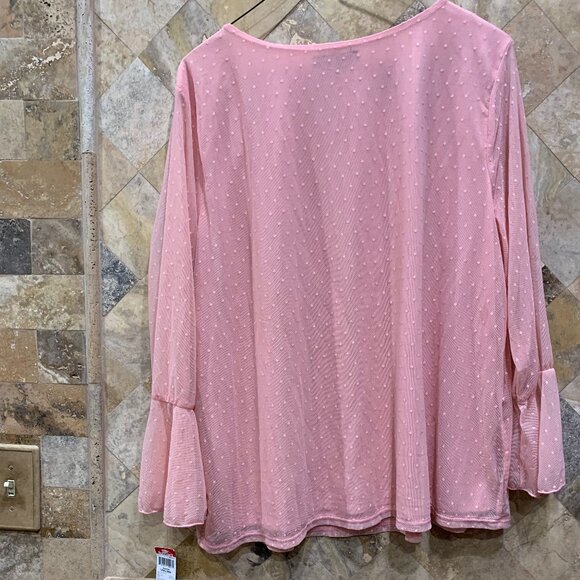 Pink Netting Blouse - Picture 2 of 3
